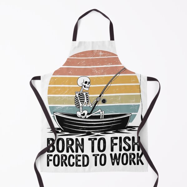 Item preview, Funny Skeleton Fishing In Boat Sunset Silhouette 70s Style designed and sold by Thompika.
