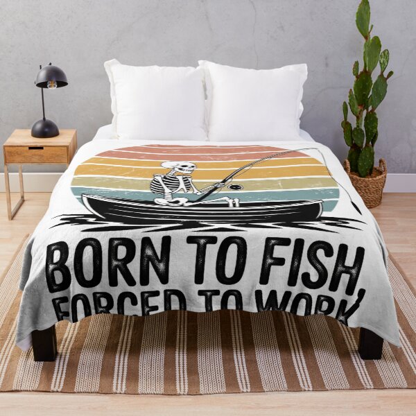 Item preview, Funny Skeleton Fishing In Boat Sunset Silhouette 70s Style designed and sold by Thompika.