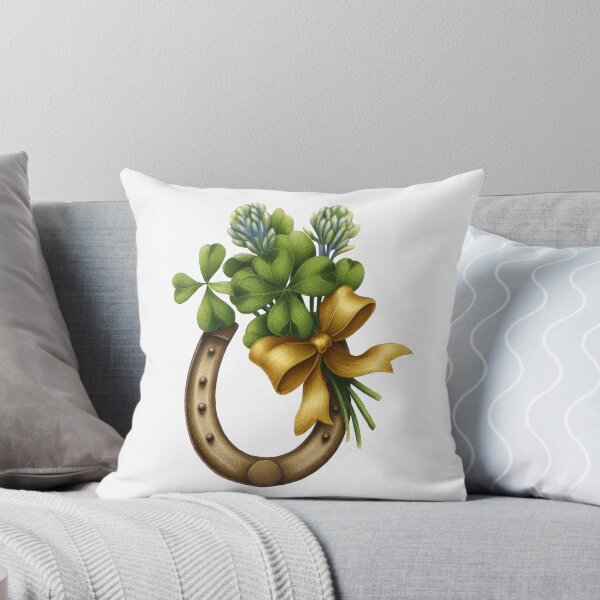Item preview, Lucky Horseshoe and Four Leaf Clover – St Patrick’s Day Irish Good Luck Charm designed and sold by olenapetol.