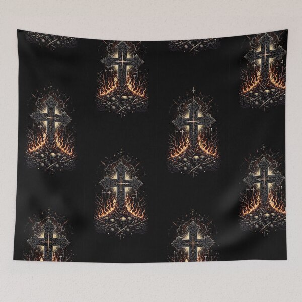 Item preview, Dark Fantasy Bonfire Cross Relic designed and sold by Godssolidger.