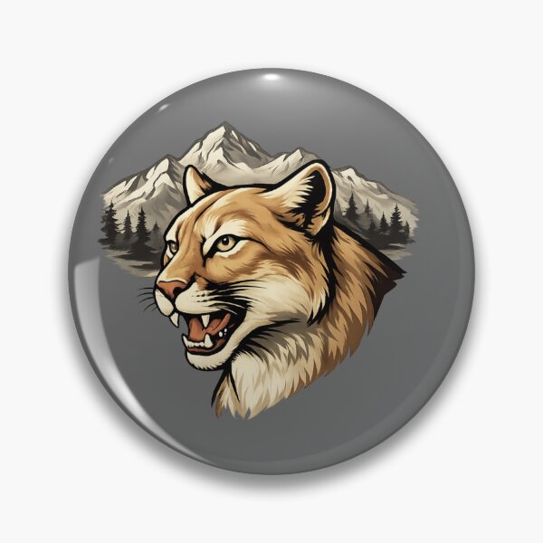 Item preview, Classic Cougar Mountain Lion Wildlife Animal Portrait Design  designed and sold by ZbigiStudio.