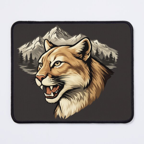 Item preview, Classic Cougar Mountain Lion Wildlife Animal Portrait Design  designed and sold by ZbigiStudio.