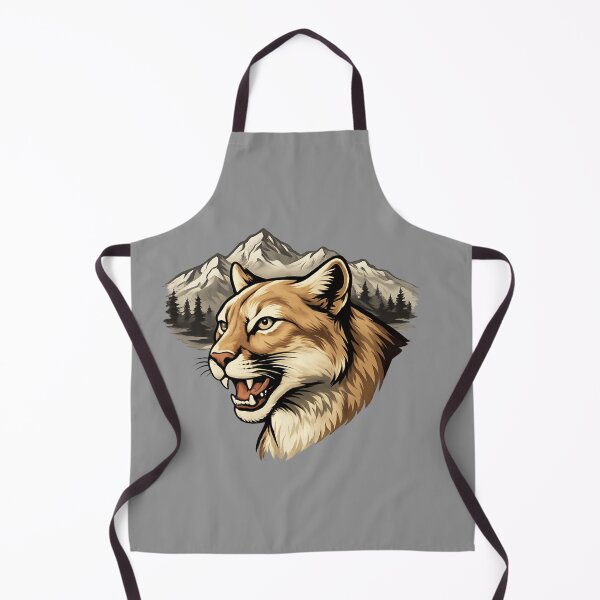 Item preview, Classic Cougar Mountain Lion Wildlife Animal Portrait Design  designed and sold by ZbigiStudio.