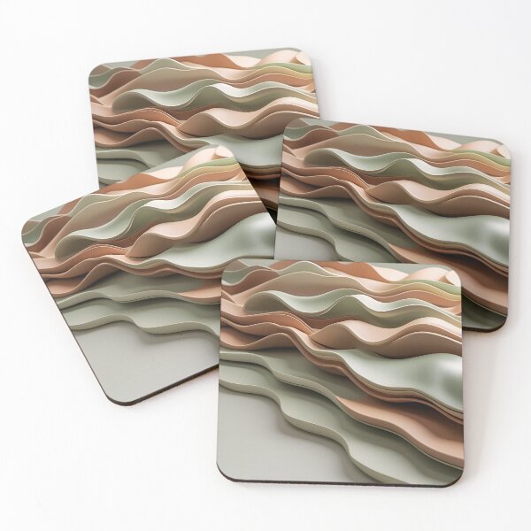 Item preview, Organic Layers - Minimalist 3D Wave designed and sold by QORE Studio Art.