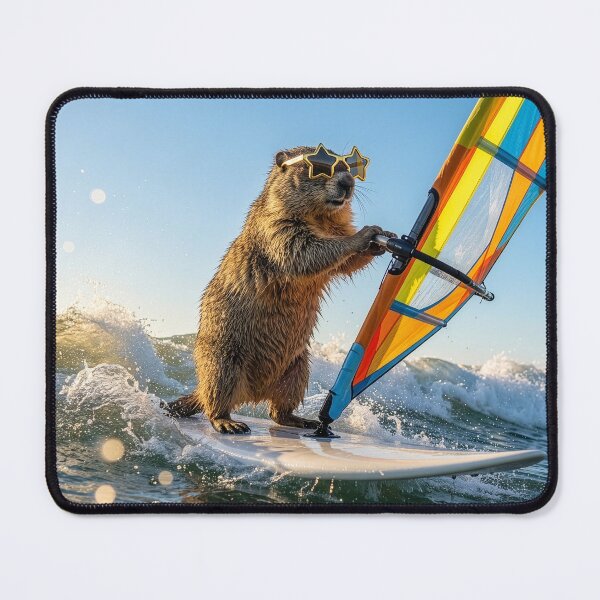 Item preview, Windsurfin' Groundhog designed and sold by Tridentulus.