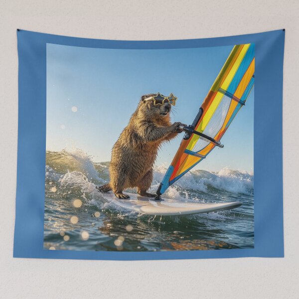 Item preview, Windsurfin' Groundhog designed and sold by Tridentulus.