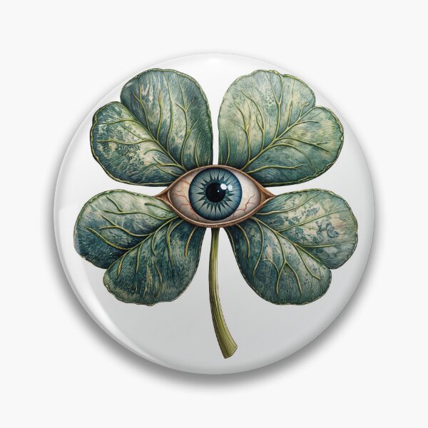 Item preview, Mystical four leaf clover with protective eye – spiritual lucky charm symbol designed and sold by olenapetol.