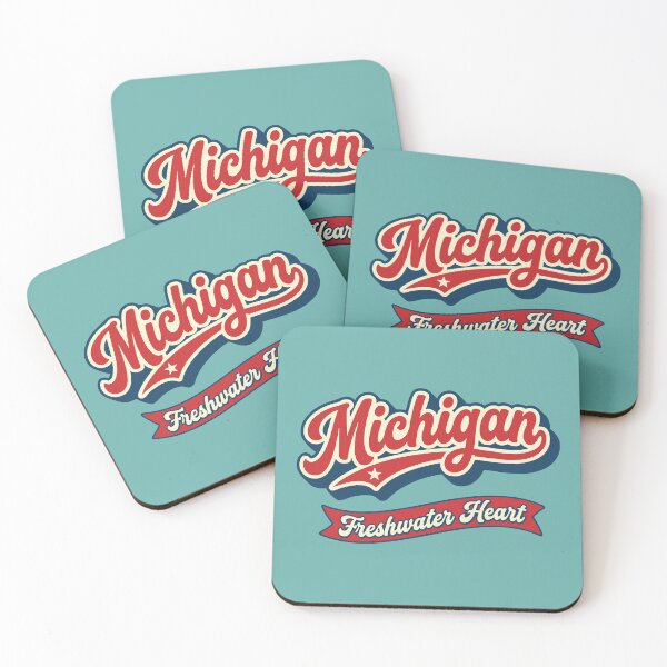 Item preview, Retro Michigan Freshwater Heart designed and sold by Cozy-Old-Pub.