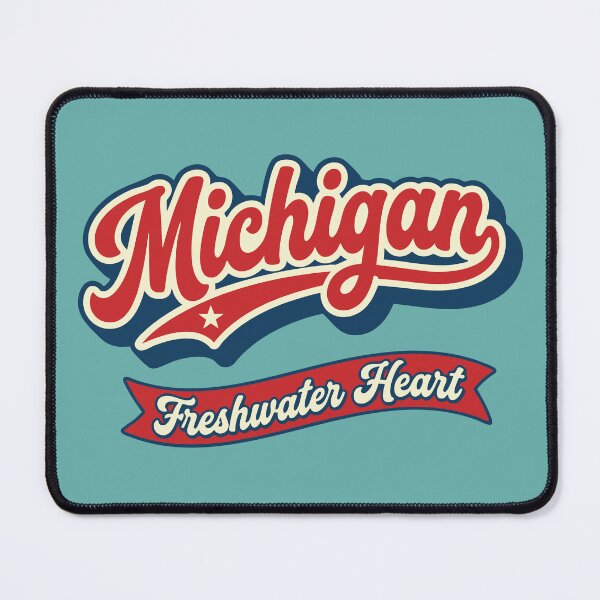 Item preview, Retro Michigan Freshwater Heart designed and sold by Cozy-Old-Pub.
