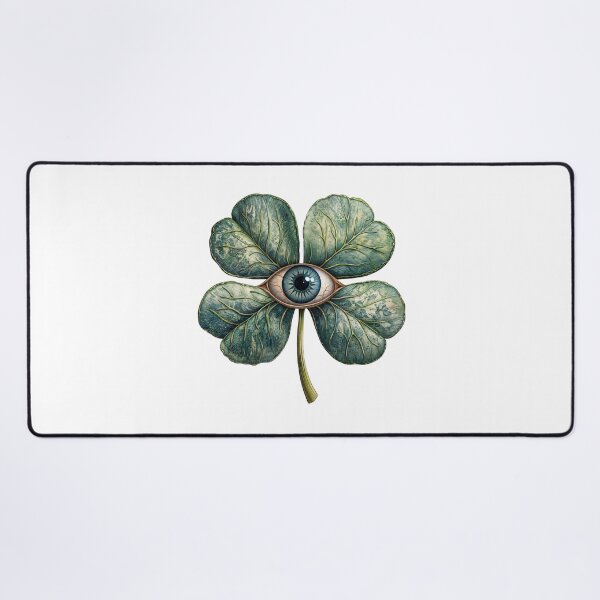 Item preview, Mystical four leaf clover with protective eye – spiritual lucky charm symbol designed and sold by olenapetol.
