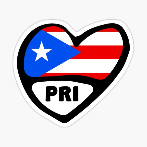 Puerto Rican Flag Heart Stickers Redbubble