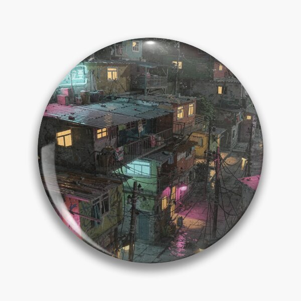 Item preview, Favela Future Neon Cyberpunk Urban Night T-Shirt designed and sold by TENNES.