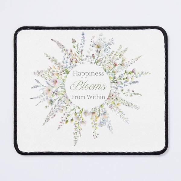 Item preview, Happiness Blooms from Within designed and sold by CraftyPug POD.