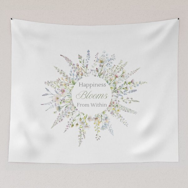 Item preview, Happiness Blooms from Within designed and sold by CraftyPug POD.