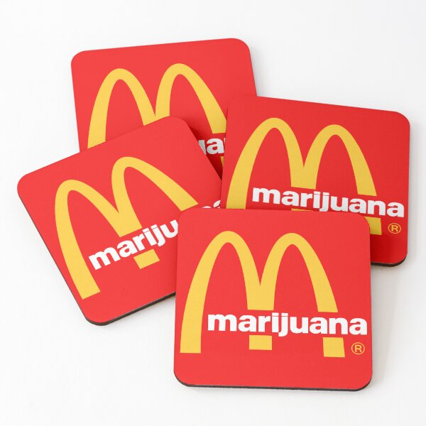 Item preview, Marijuana, in the style of mcDonalds logo designed and sold by bluefrog.