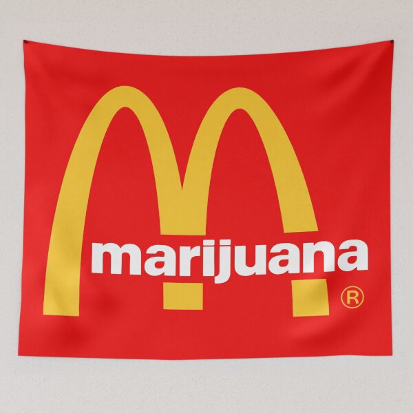 Item preview, Marijuana, in the style of mcDonalds logo designed and sold by bluefrog.