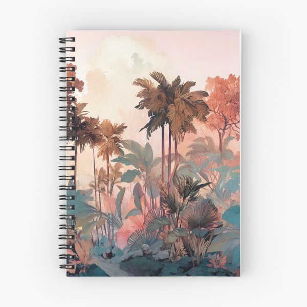 Item preview, Pastel Tropical Jungle Landscape designed and sold by LuminousFoundry.