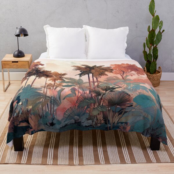 Item preview, Pastel Tropical Jungle Landscape designed and sold by LuminousFoundry.