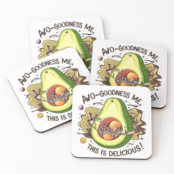 Item preview, Avo-Goodness Me Surreal Avocado City - Funny Space Food Illustration designed and sold by TodiesGift.