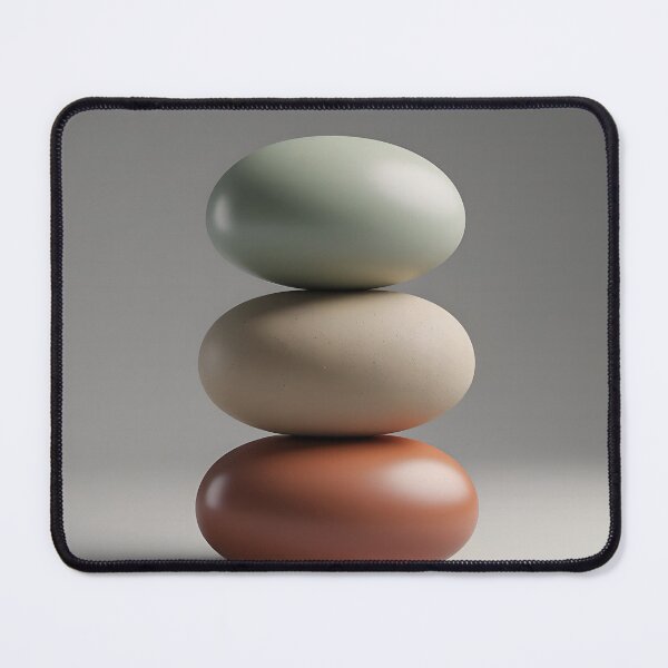 Item preview, Balanced Zen - Minimalist 3D Stones designed and sold by QORE Studio Art.