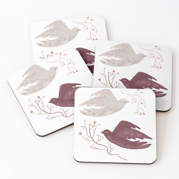 Item preview, Whimsical Birds and Berries - Folk Art Nature Illustration designed and sold by FaliushART.