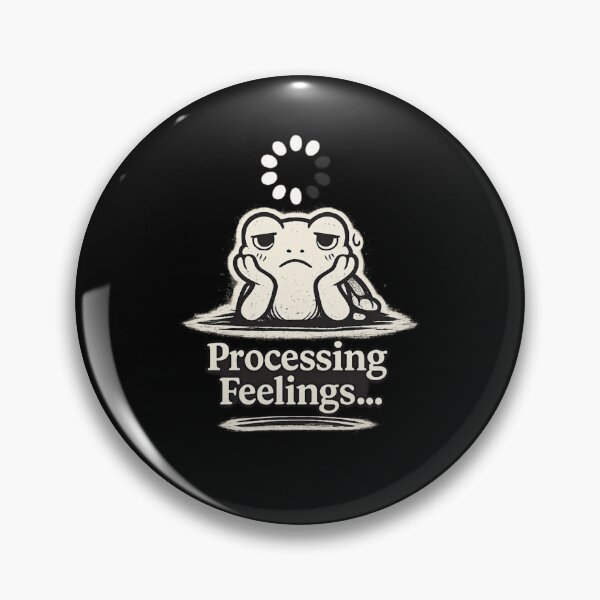 Item preview, Processing Feelings – Introvert Frog Loading Emotion Funny Mental Health Design designed and sold by LINE & MOOD⭐️⭐️⭐️⭐️⭐️.
