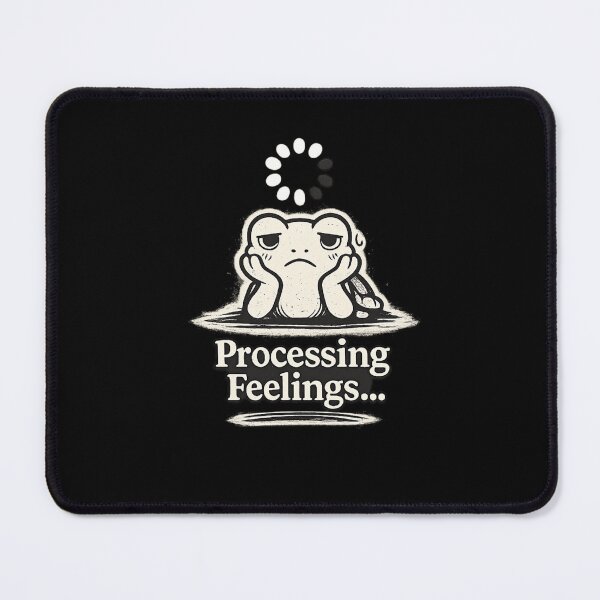 Item preview, Processing Feelings – Introvert Frog Loading Emotion Funny Mental Health Design designed and sold by Line-Mood1⭐️⭐️⭐️⭐️⭐️.
