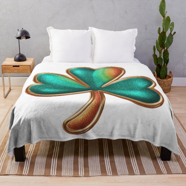 Item preview, Shiny green shamrock clover – St Patrick’s Day irish lucky symbol design designed and sold by olenapetol.