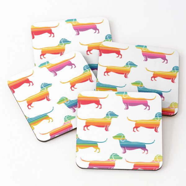 Item preview, Colorful dogs in striped patterns designed and sold by anytka.
