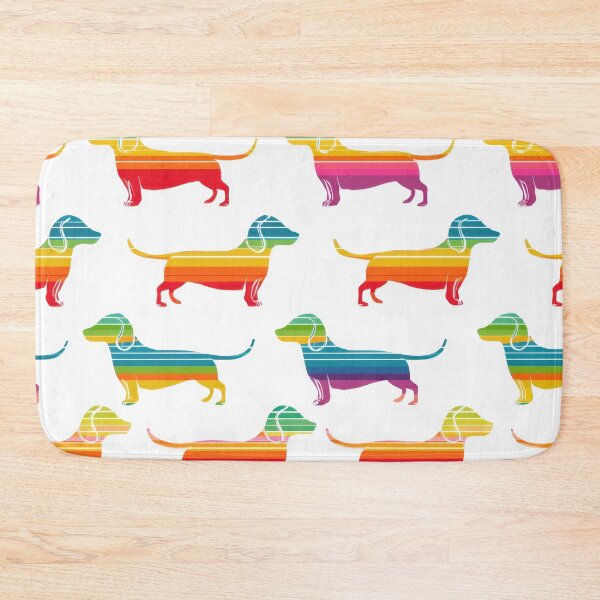 Item preview, Colorful dogs in striped patterns designed and sold by anytka.