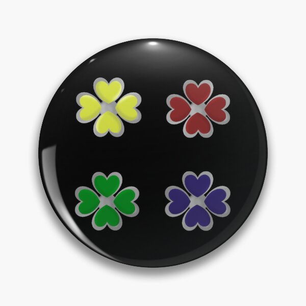 Item preview, Pendant dark blue, light green,yellow,red clover print designed and sold by YaroshMaria.