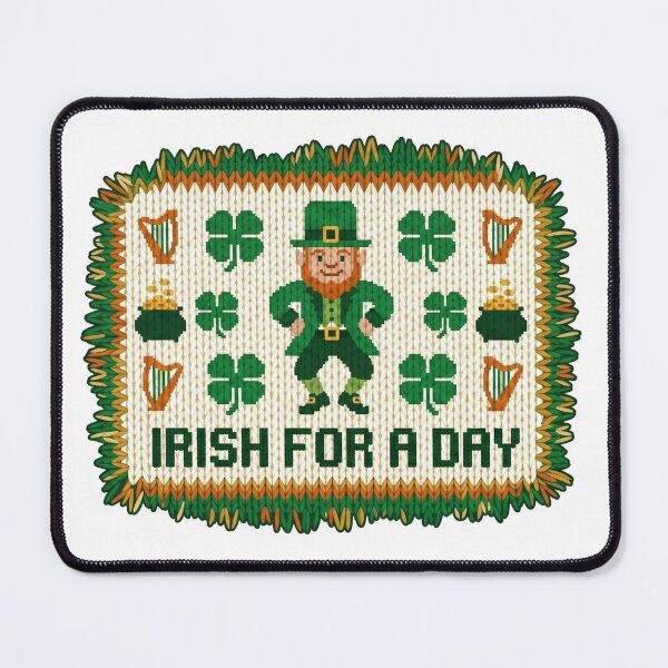 Item preview, Irish For A Day - Knitted Leprechaun Patch St. Patrick's Day Humor designed and sold by MiaStyleStudio.
