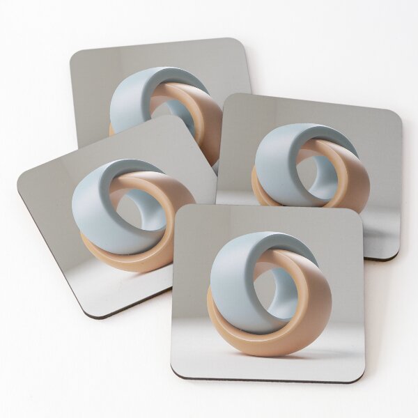 Item preview, Interlocking Harmony - Pastel 3D Abstract designed and sold by QORE Studio Art.