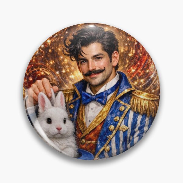 Item preview, Circus Magician Pulling Rabbit from Hat - Classic Magic Trick Set in Fantasy Sparkle Scene designed and sold by Beach-Raven Designs.