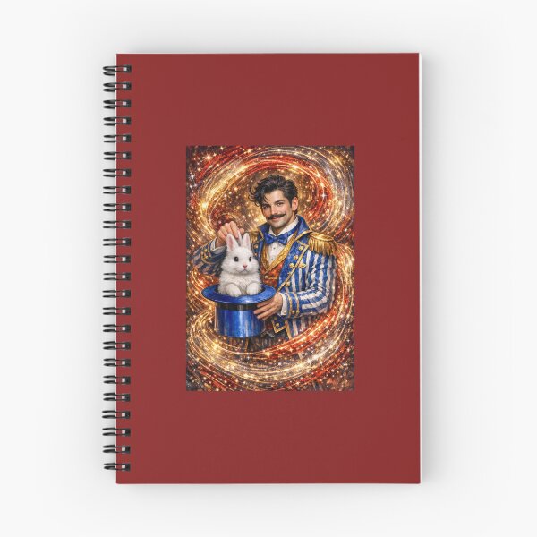 Item preview, Circus Magician Pulling Rabbit from Hat - Classic Magic Trick Set in Fantasy Sparkle Scene designed and sold by Beach-Raven Designs.
