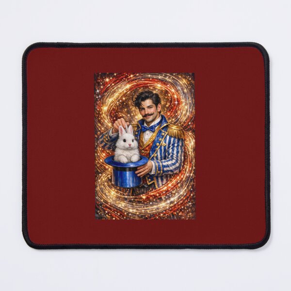 Item preview, Circus Magician Pulling Rabbit from Hat - Classic Magic Trick Set in Fantasy Sparkle Scene designed and sold by Beach-Raven Designs.