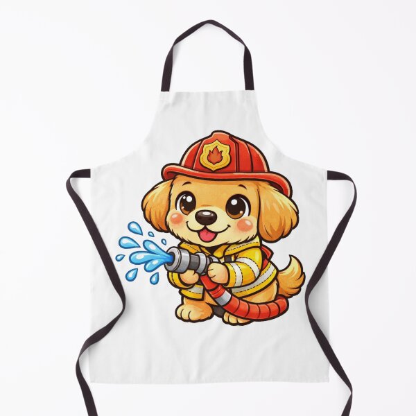 Item preview, Cute Golden Retriever Puppy Firefighter Hero Art designed and sold by LegatoDesigne.