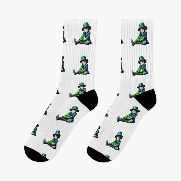 Item preview, Cute vintage leprechaun boy with shamrock St Patrick’s Day illustration designed and sold by olenapetol.