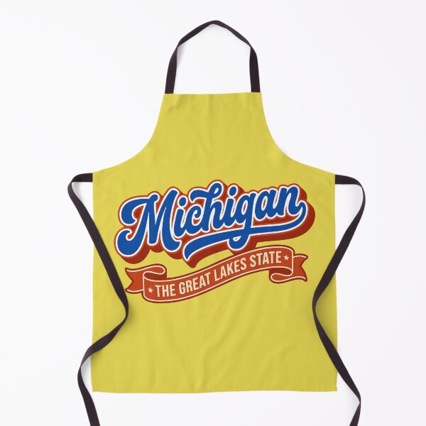 Item preview, Retro Michigan The Great Lakes State Baseball Script designed and sold by Cozy-Old-Pub.