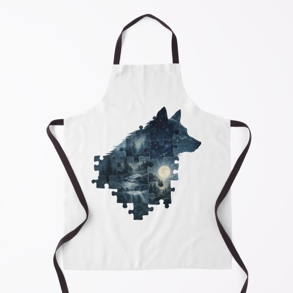 Item preview, Moonlit Forest Wolf Puzzle – Cosmic Night Nature Wolf Silhouette designed and sold by GeoWild Designs.