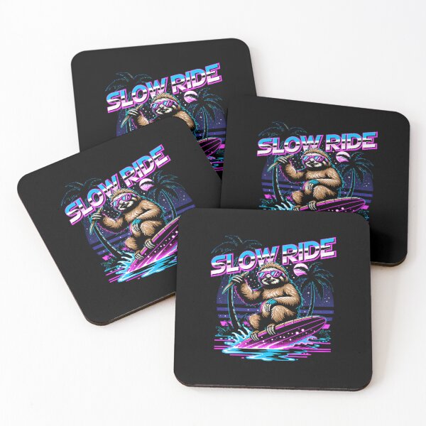 Item preview, Slow Ride Retro Sloth Synthwave Surfing 80s Aesthetic designed and sold by AmazingViews.