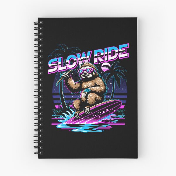 Item preview, Slow Ride Retro Sloth Synthwave Surfing 80s Aesthetic designed and sold by AmazingViews.