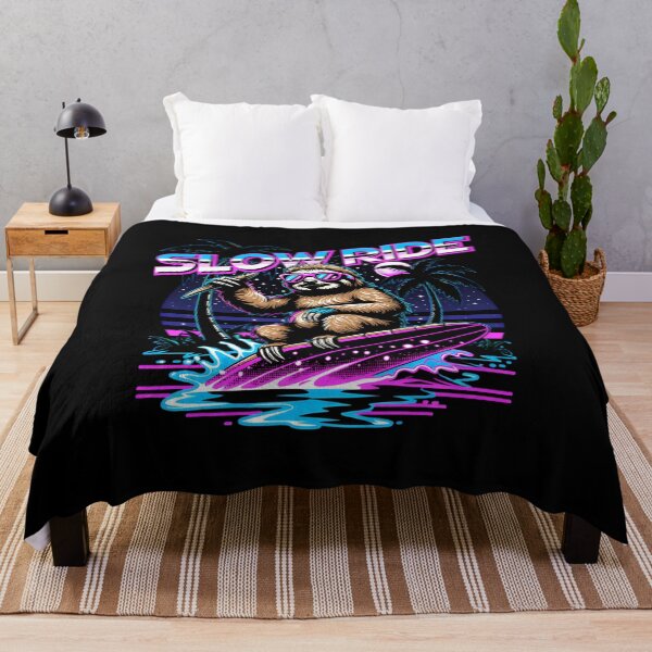 Item preview, Slow Ride Retro Sloth Synthwave Surfing 80s Aesthetic designed and sold by AmazingViews.