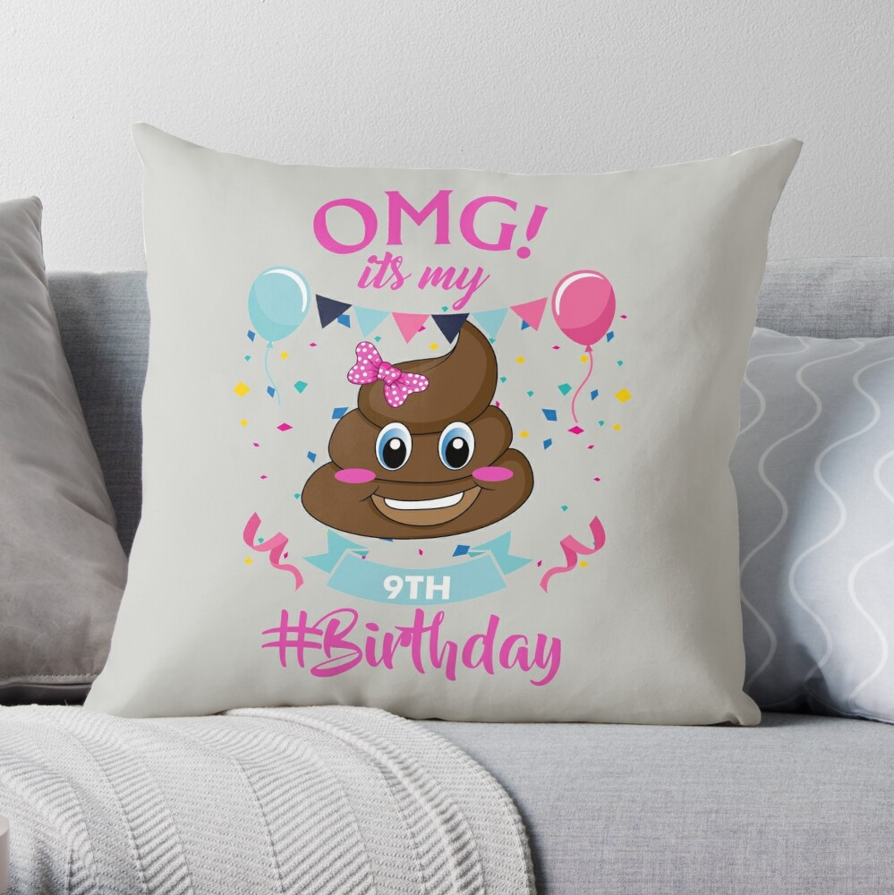 9th Birthday Gifts for Girls, Gifts for 9 Year Old Girls Pillow Covers 18X  18, 9th Birthday Girls, 9th Birthday Decorations for Girls, 9th Birthday