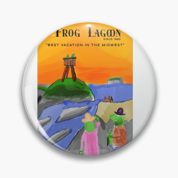 Item preview, Visit Frog Lagoon Sticker designed and sold by FrogLakeArt.