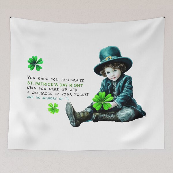 Item preview, Cute vintage leprechaun boy quote – funny St Patrick’s Day irish lucky charm designed and sold by olenapetol.
