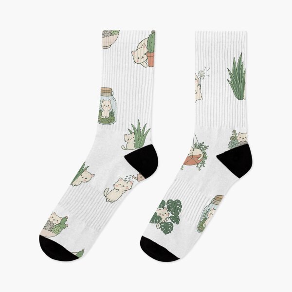 Item preview, Cute Kawaii Plant Cat Sticker Pack - Aesthetic Houseplant Kitty Bundle designed and sold by AliveStyle.