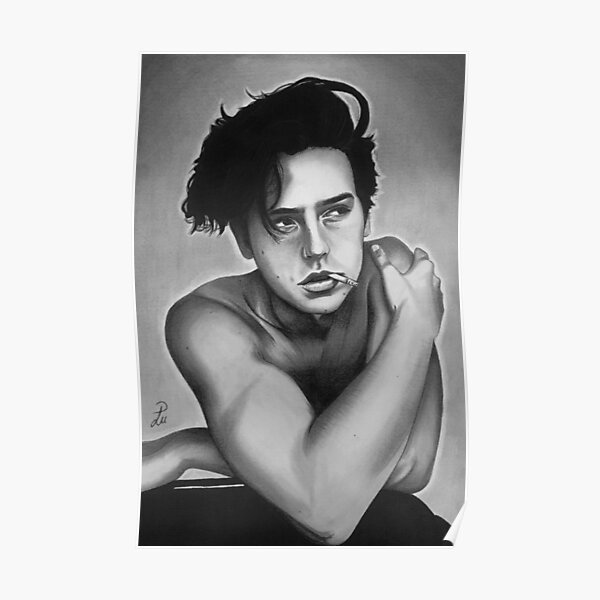 Póster Dibujo Cole Sprouse De Lucile Draws Redbubble