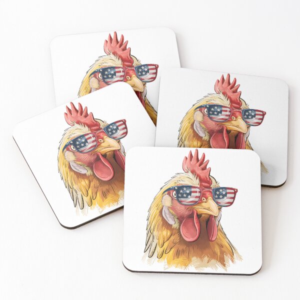 Item preview, Patriotic Rooster American Flag Sunglasses Funny Chicken designed and sold by CoastalEmp.