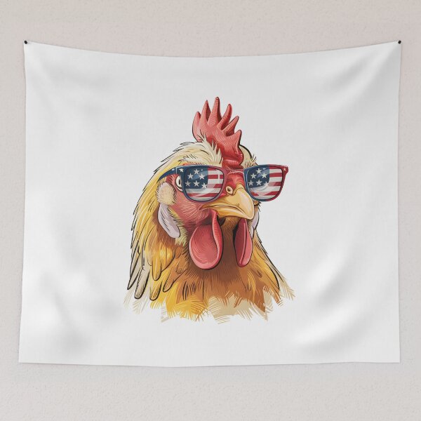 Item preview, Patriotic Rooster American Flag Sunglasses Funny Chicken designed and sold by CoastalEmp.
